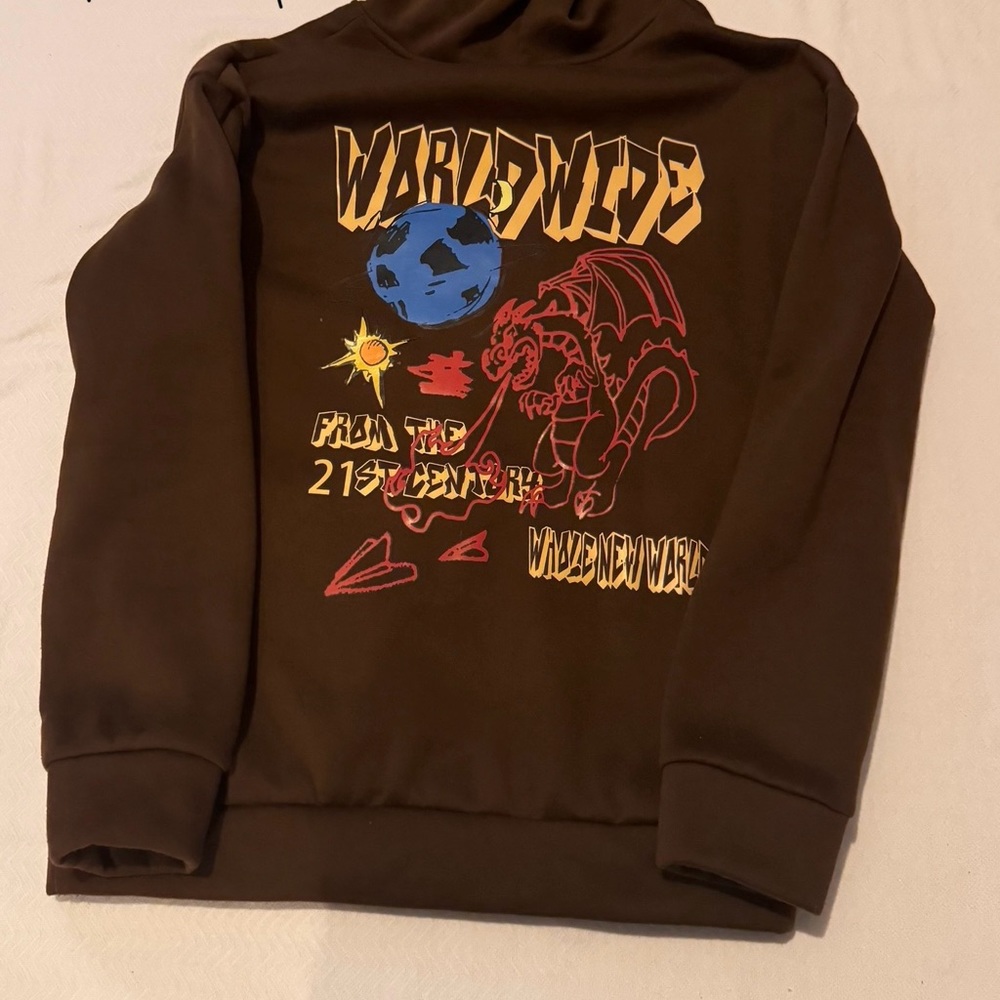 Brown worldwide shein hoodie